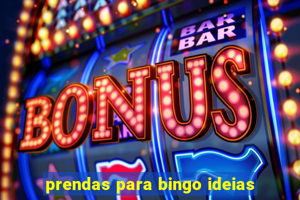 prendas para bingo ideias